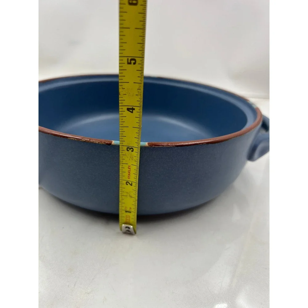 Dansk Mesa Sky Blue Stoneware Round Baker Casserole Dish Portugal 8.5 inch